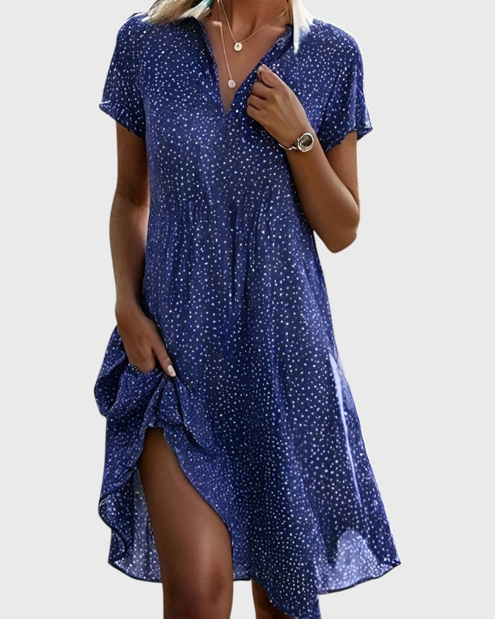 Jemma | Stijlvolle Polka Dot Midi Jurk